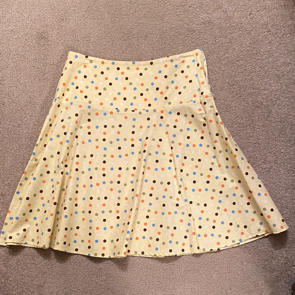 Necessary Objects Yellow Polka Dot Mini Skirt